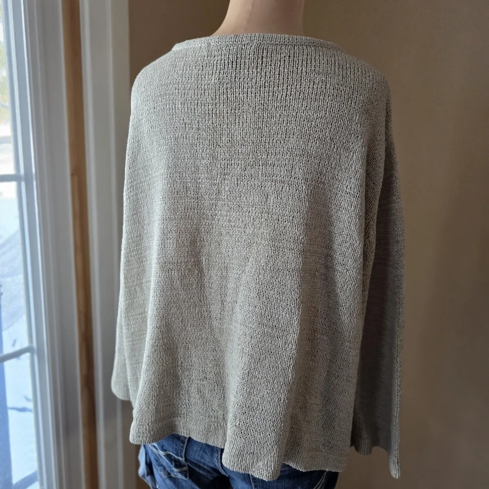 XL Light Tan Taupe Knit Sweater Saint Tropez West‎ Quiet Luxury Old Money